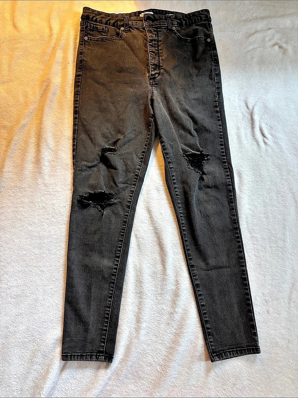 Sofia Jeans by Sofia Vergara Rosa Curvy Jegging Black Skinny Jeans Waist 14